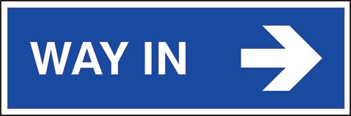 Way In (Arrow Right) Sign