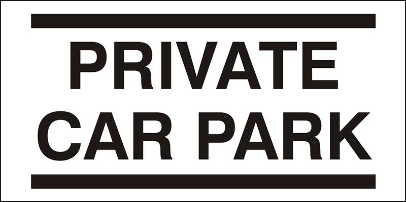 Private Car Park Sign - Rigid Plastic