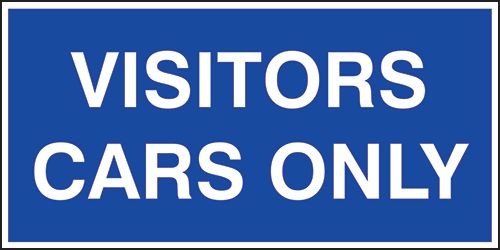 Visitors Cars Only Sign