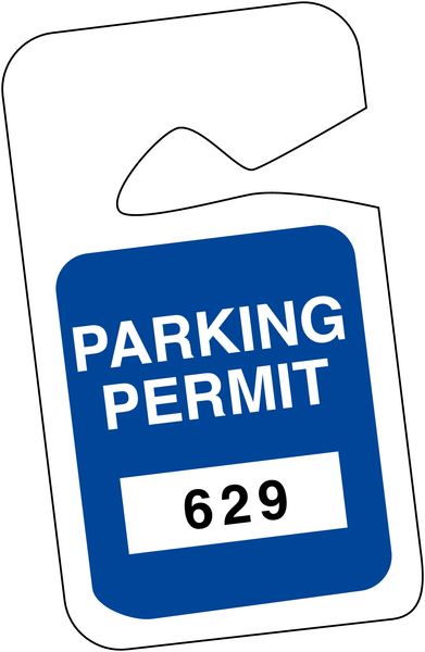 Parking Permits Rearview Mirror Hanging Tags