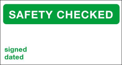 Roll of 250 - Safety Checked Quality Control Labels