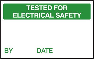 Roll of 250 Tested for Electrical Safety Write On Labels