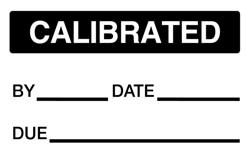 Calibration Quality Control Black/White Write On Labels