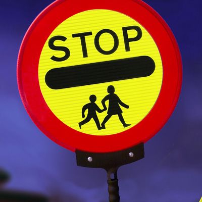 STOP Children Crossing - Lollipop Traffic Sign