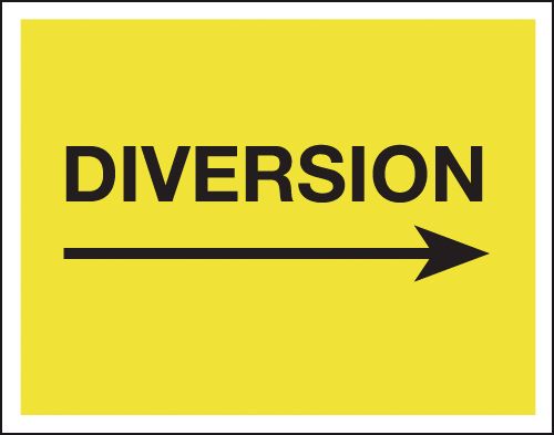 Diversion (Arrow Right) - Class 1 Reflective Signs
