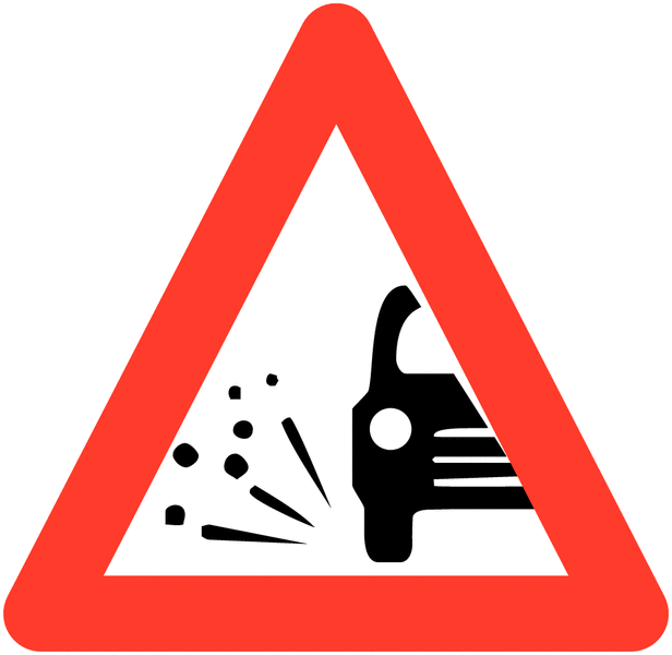 Loose Chippings - Class 1 Reflective Sign