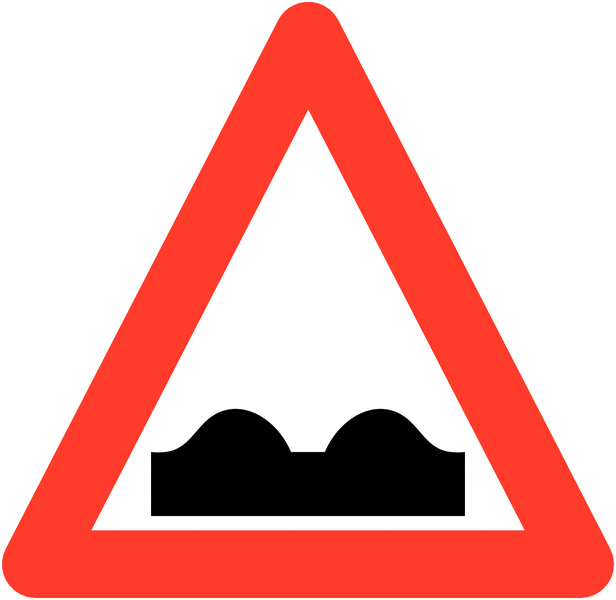 Uneven Road Surface Symbol Road & Car Park Traffic Signs