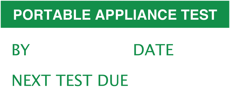 Portable Appliance Test/By/Date Write-On Labels