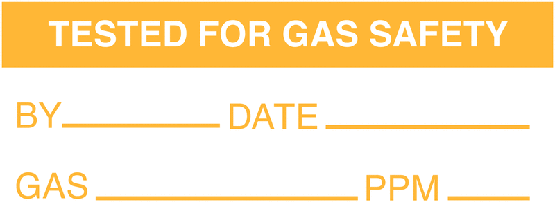 Tested For Gas Safety By/Date/Gas/PPM Write-On Labels