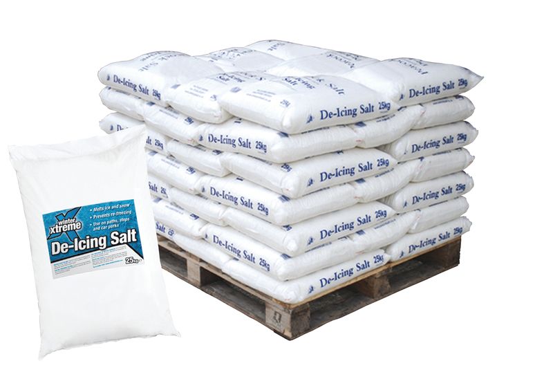 White De-Icing Salt 25kg - Pallet of 40 Bags