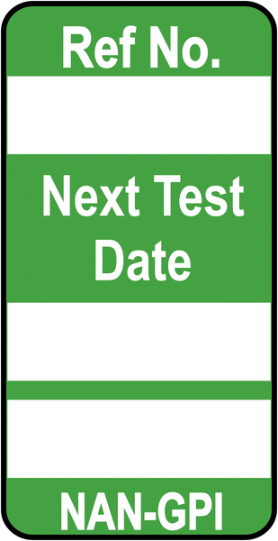 Pack of 20 - Scafftag® Nanotag™ 'Next Test Date' Inserts