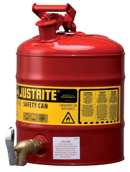 Justrite Flammable Liquid Laboratory Can With Spout