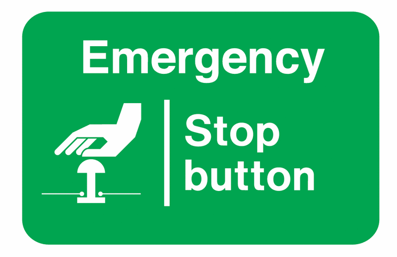 6Pack Emergency Stop Button On-The-Spot Labels