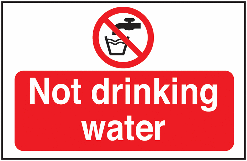 6-Pack Not Drinking Water - On-The-Spot Safety Labels