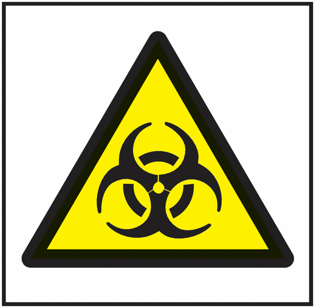 Biohazard Symbol - Vinyl Safety Labels On-a-Roll