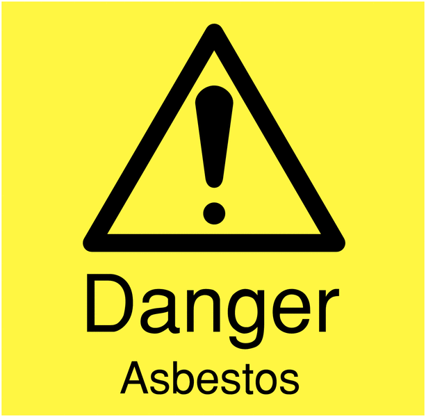 Danger Asbestos - Vinyl Safety Labels On-a-Roll