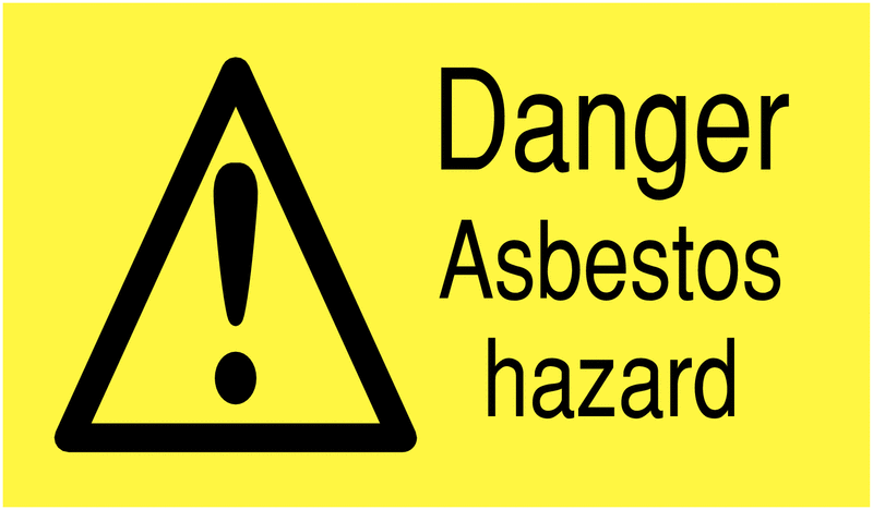 Danger Asbestos Hazard - Vinyl Safety Labels On-a-Roll