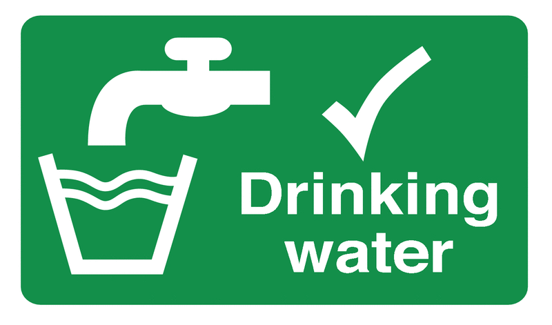 Drinking Water - Vinyl Safety Labels On-a-Roll