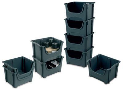 5-Pack Stackable Bin Containers
