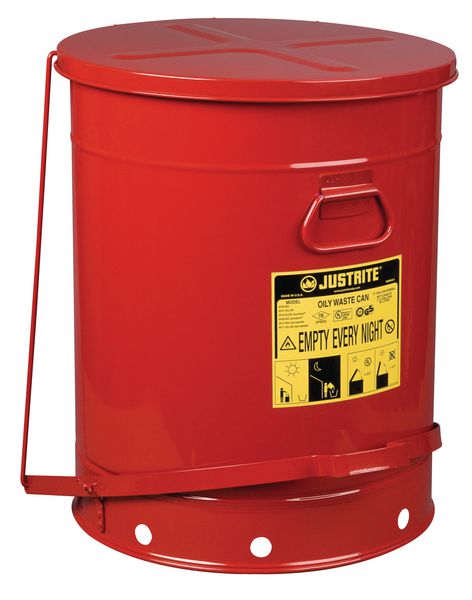 Foot Operated Steel Oily Waste Can