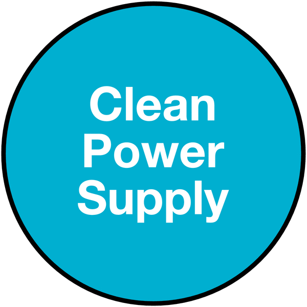Clean Power Supply - Plug Warning Labels