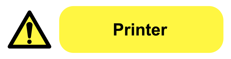 Printer - Socket Warning Labels