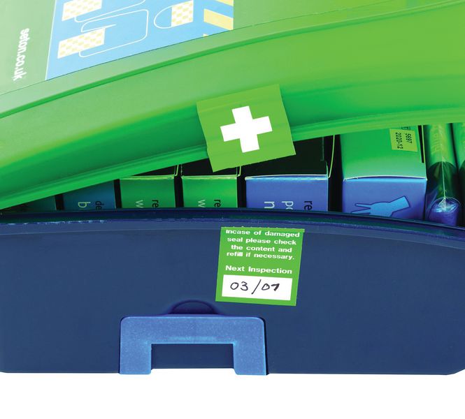 Tamper-proof First Aid Inspection Labels