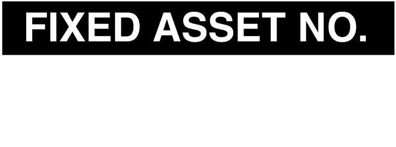 Fixed Asset No. - Tamper-Resistant Calibration Labels