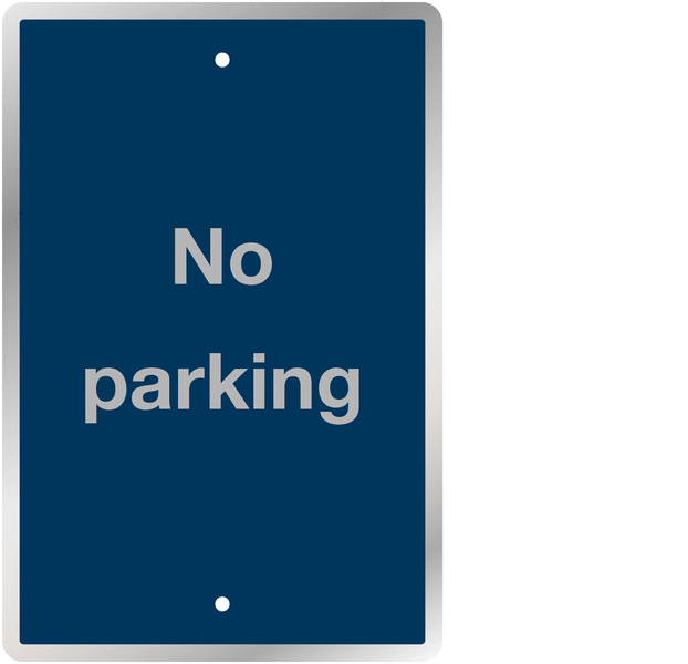 No Parking - Post Mountable Traffic Signs