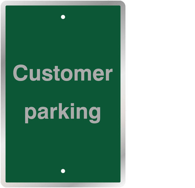 Customer Parking - Post Mountable Traffic Signs