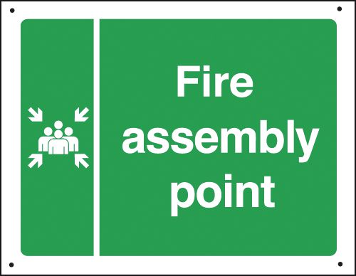 Fire Assembly Point Assembly Vandal-Resistant Signs