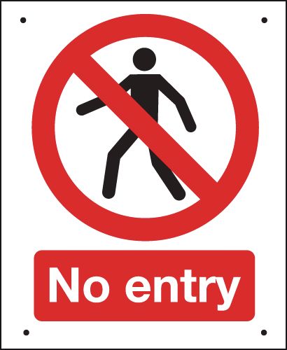 No Entry (Person Symbol) - Vandal-Resistant Sign