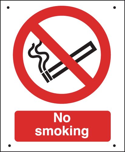 No Smoking - Vandal-Resistant Sign