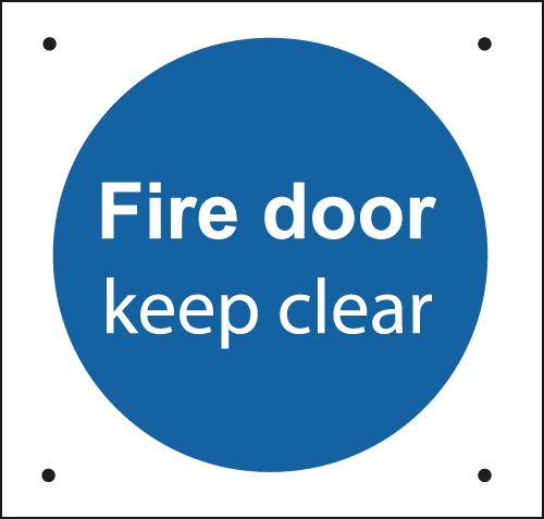 Fire Door Keep Clear - Vandal-Resistant Sign