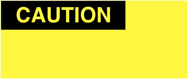 Caution - Nylon Cloth Write-On Labels