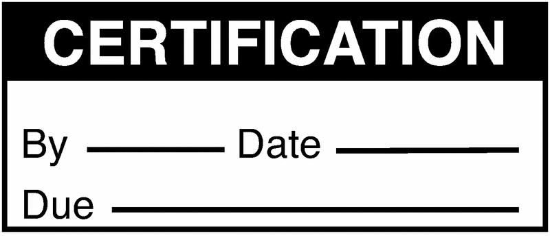 Certification By/Date/Due Nylon Cloth Write-On Labels