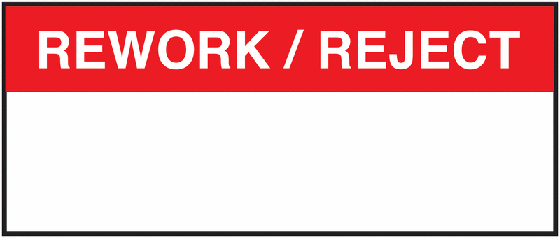 Rework/Reject Nylon Cloth Write-On Labels