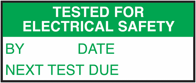 Tested for Elec Safety/Due Nylon Cloth Write-On Labels
