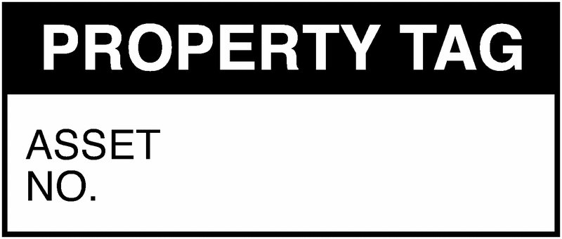 Property Tag/Asset No. Nylon Cloth Write-On Labels