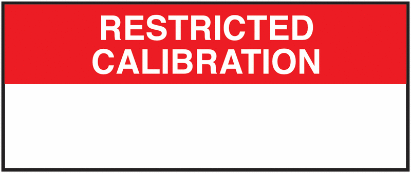 Restricted Calibration Nylon Cloth Write-On Labels