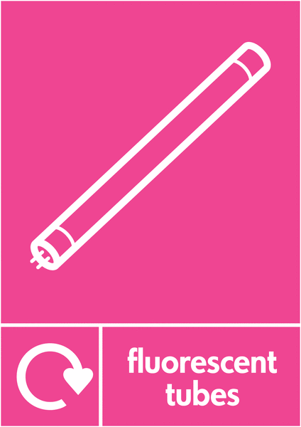 Fluorescent Tubes WRAP Electrical Recycling Signs