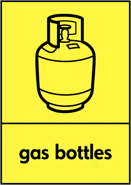 Gas Bottles - WRAP Hazardous Waste Recycling Signs