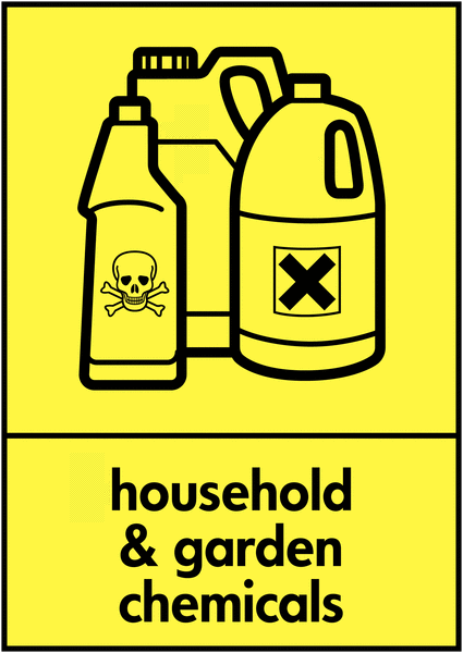 Household & Garden Chemicals WRAP Recycling Signs