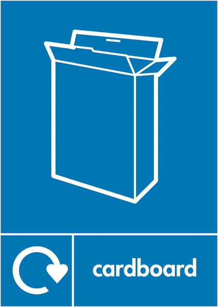 Cardboard - WRAP Paper Waste Recycling Signs