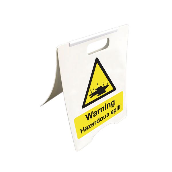 Warning Hazardous Spill - Temporary Floor Sign