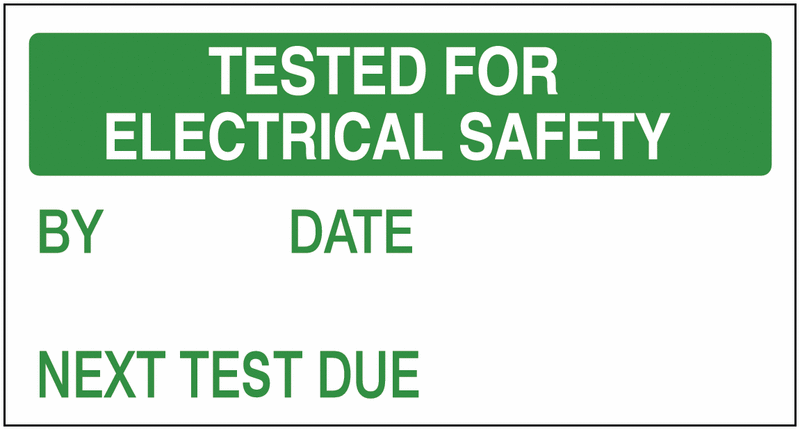 Roll of 250 - Tested//Next Test Electrical Safety Labels