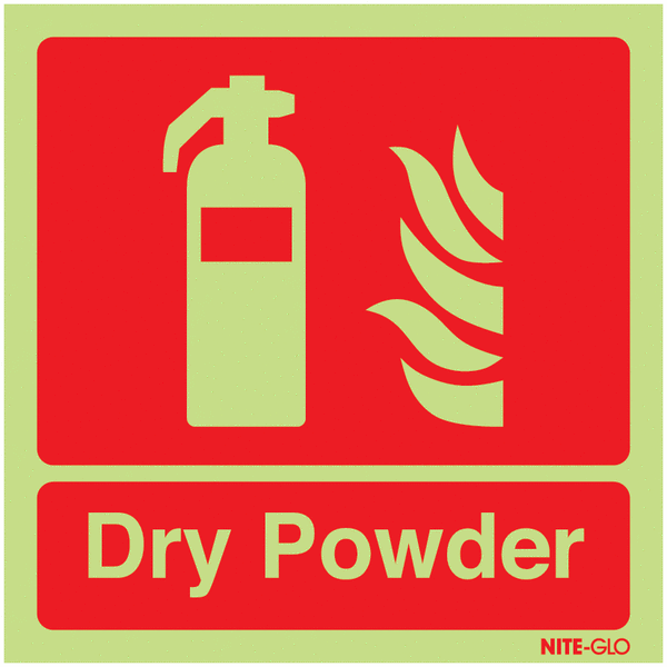 Nite-Glo Dry Powder Fire Extinguisher Signs