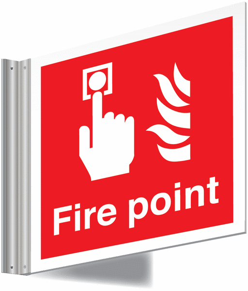 Fire Point Double-Sided Corridor Sign