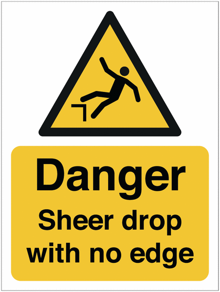 Danger Sheer Drop With No Edge Sign