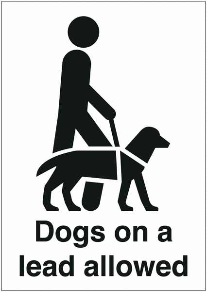 Dogs On A Lead Allowed Sign